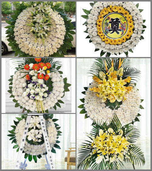 湖北孝感市云梦县清明河乡蒿子港村花圈速递